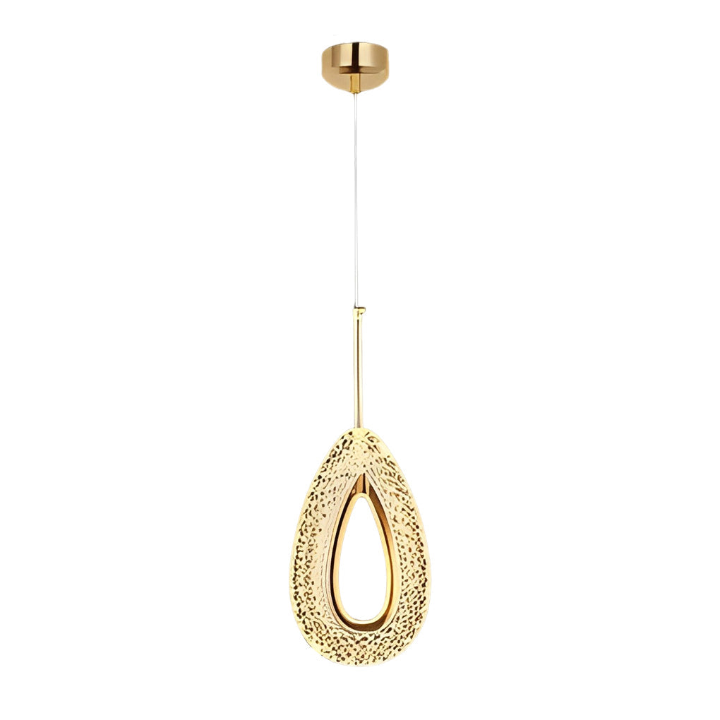 Circle Water Drop Minimalist Pendant Light with Three-Step Dimming LED