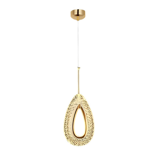 Circle Water Drop Minimalist Pendant Light with Three-Step Dimming LED
