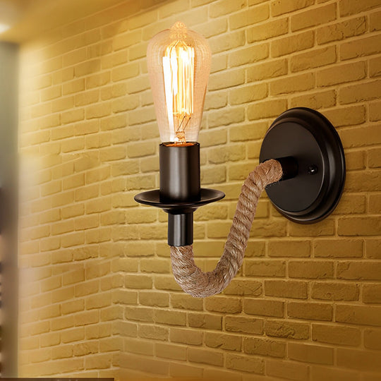 Creative Iron Rope Retro Industrial Wall Lamp
