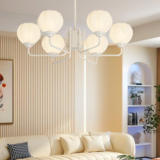 Orchid Flower Chandelier with 3-Step Dimming, 6 Lights