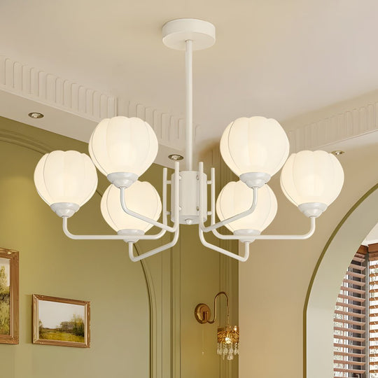 Orchid Flower Chandelier with 3-Step Dimming, 6 Lights