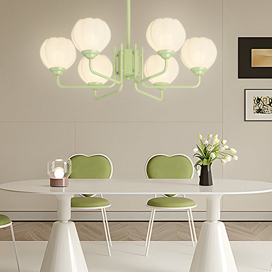 Orchid Flower Chandelier with 3-Step Dimming, 6 Lights