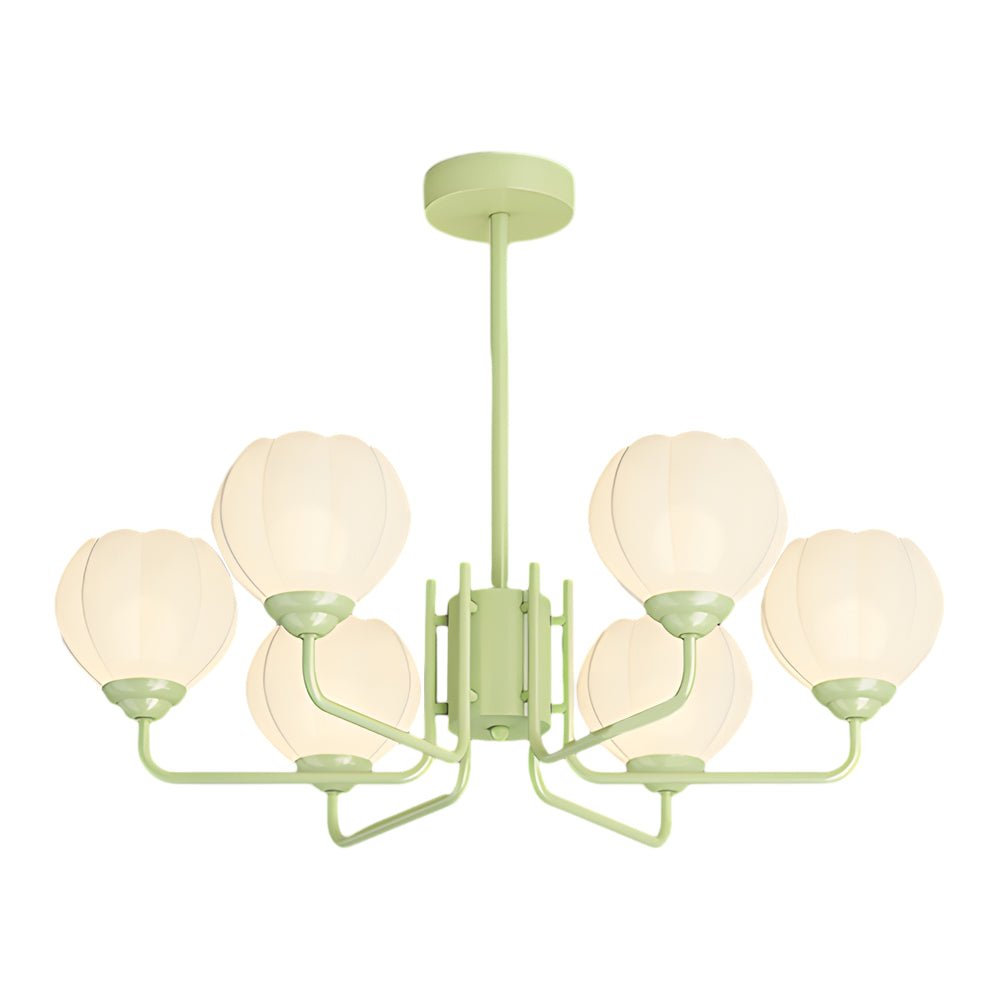 Orchid Flower Chandelier with 3-Step Dimming, 6 Lights