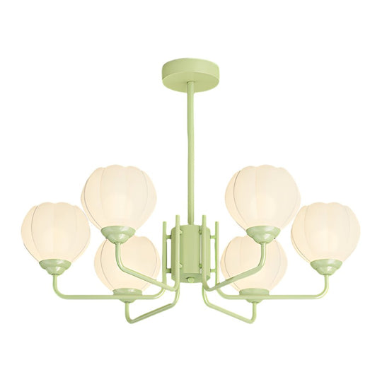 Orchid Flower Chandelier with 3-Step Dimming, 6 Lights