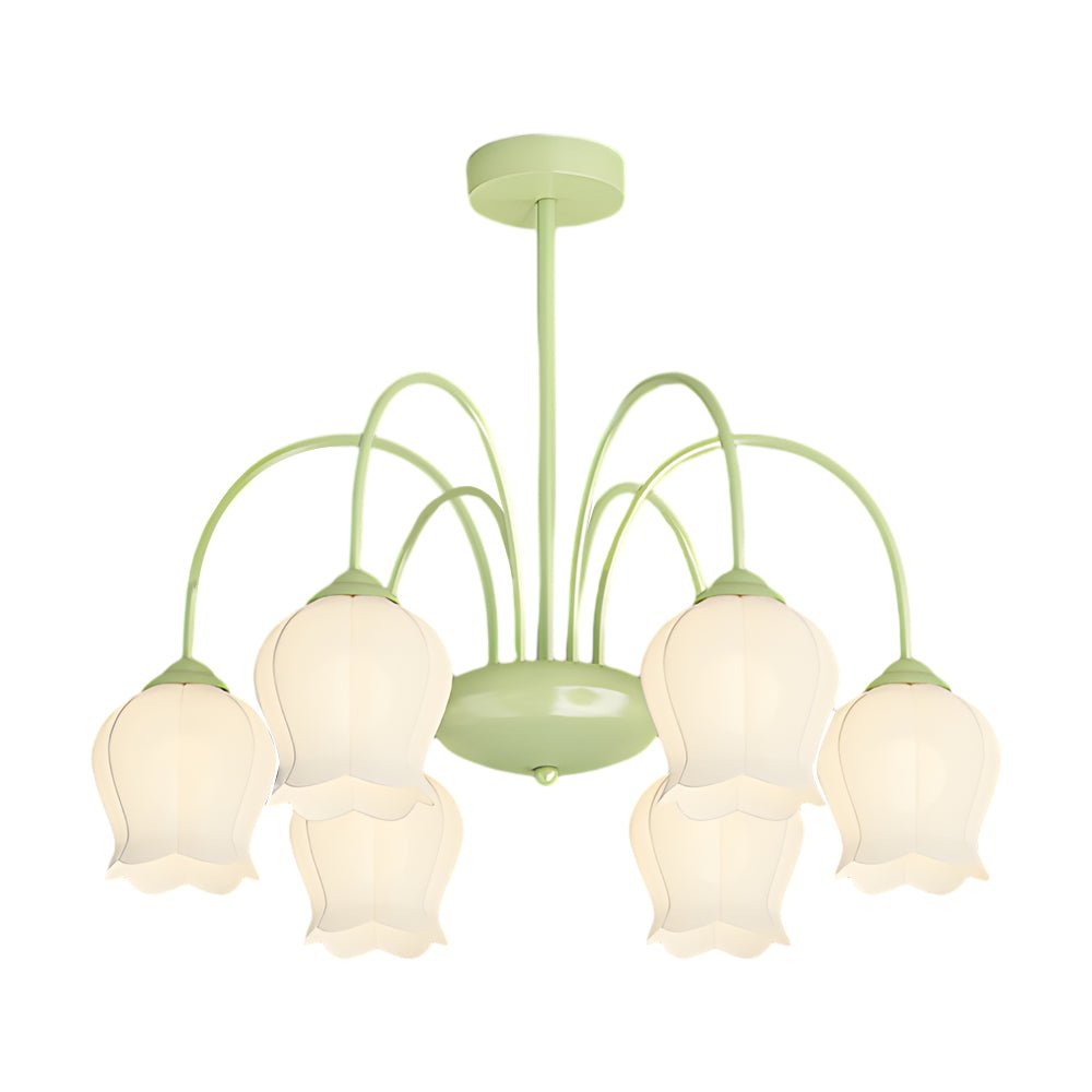 Orchid Flower Chandelier with 3-Step Dimming, 6-Heads