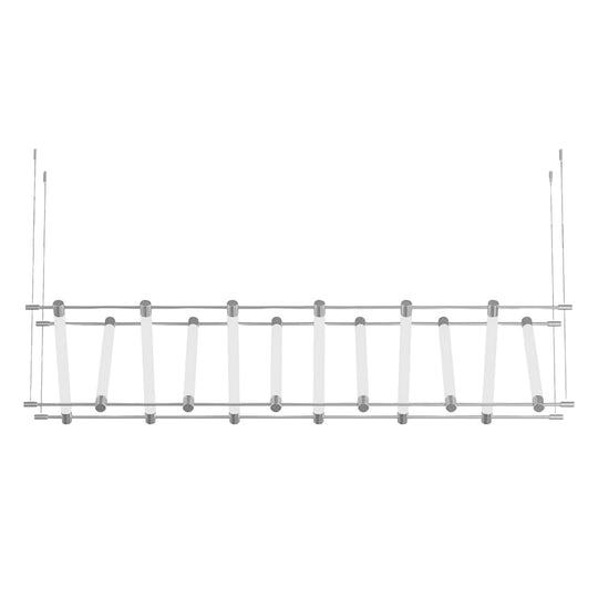 6/12 Light Acrylic Tube Geometric Long Designer LED Island Pendant Light