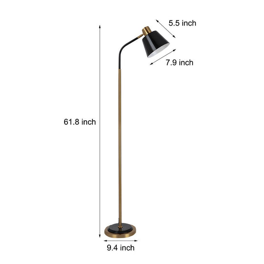 62-Inch Metal Rotatable Reading Floor Lamp