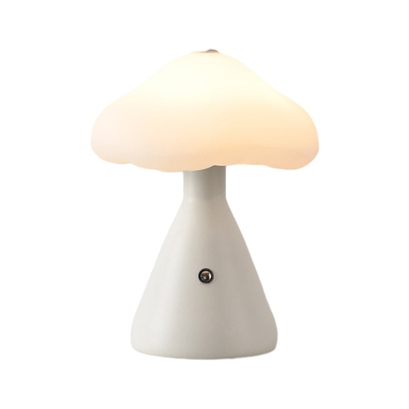 6.3" Metal Mushroom Cloud LED Table Lamp – Cordless Touch Control