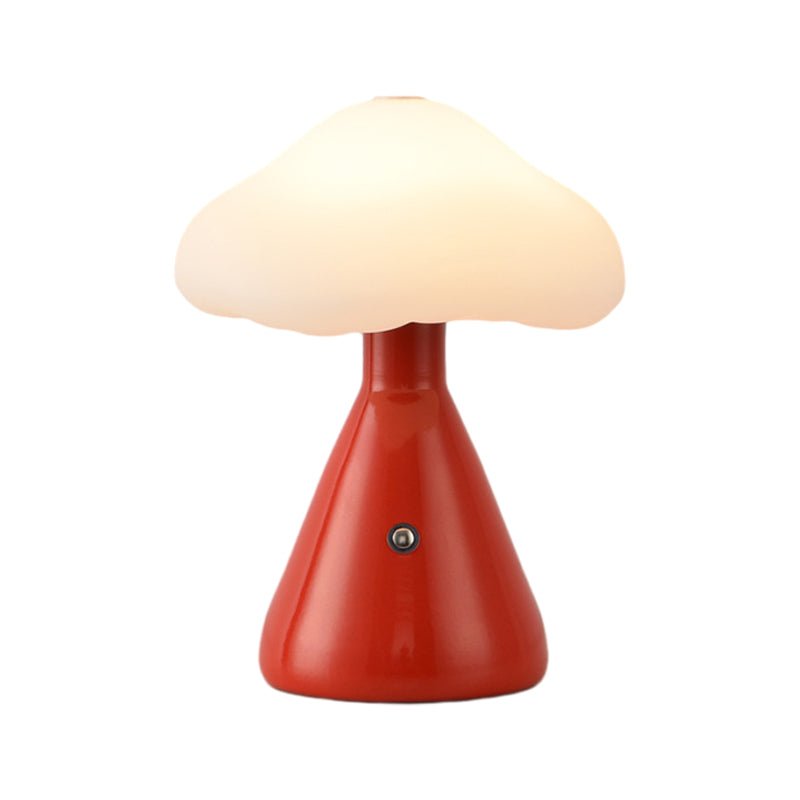 6.3" Metal Mushroom Cloud LED Table Lamp – Cordless Touch Control