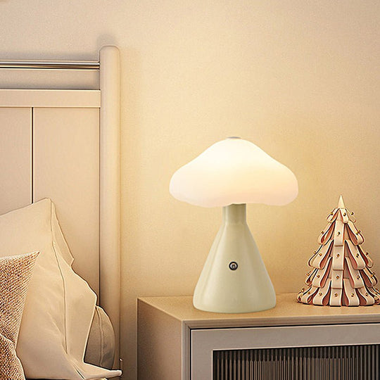 6.3" Metal Mushroom Cloud LED Table Lamp – Cordless Touch Control