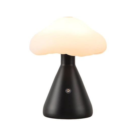 6.3" Metal Mushroom Cloud LED Table Lamp – Cordless Touch Control