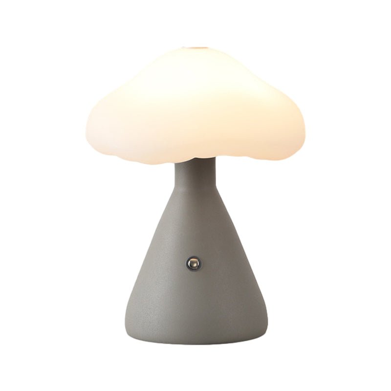 6.3" Metal Mushroom Cloud LED Table Lamp – Cordless Touch Control