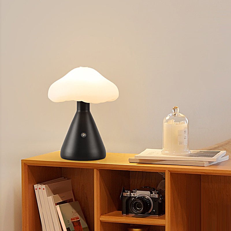 6.3" Metal Mushroom Cloud LED Table Lamp – Cordless Touch Control