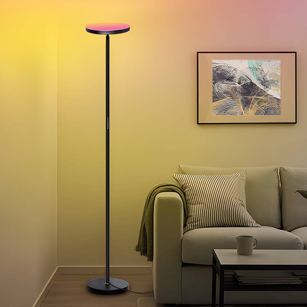 66 Inch Dimmable RGB LED Torchiere Adjustable Floor Lamp