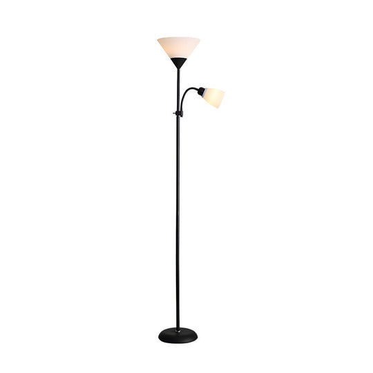 67 Inch Modern Torchiere Uplight Floor Lamp with Adjustable Sidelight