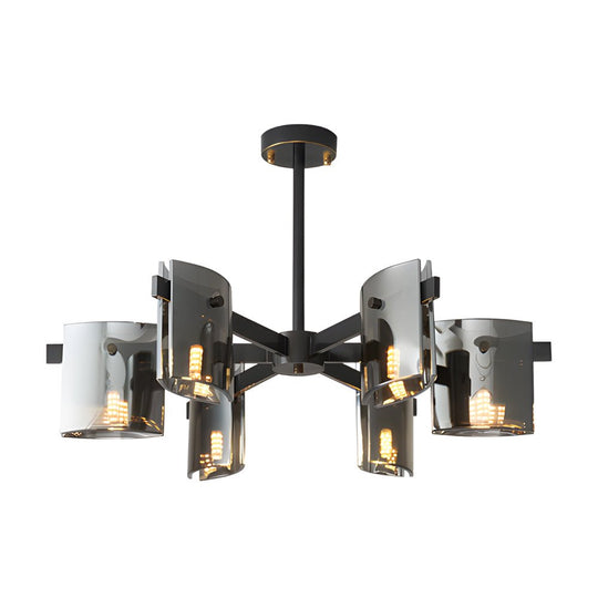 6/8 Light Dimmable Metallic Electroplated Glass Chandelier Lighting