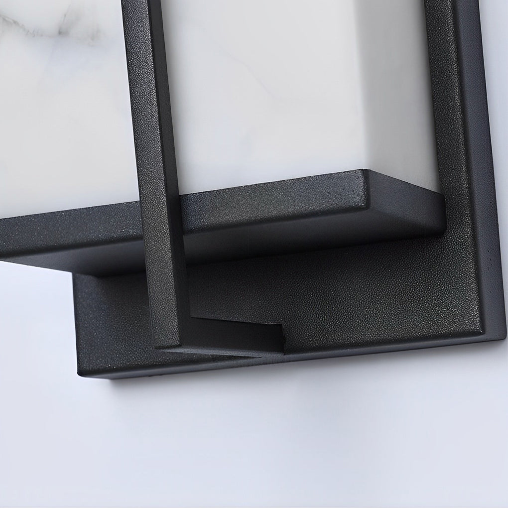 Resin Rectangular Waterproof LED Outdoor Wall Sconce