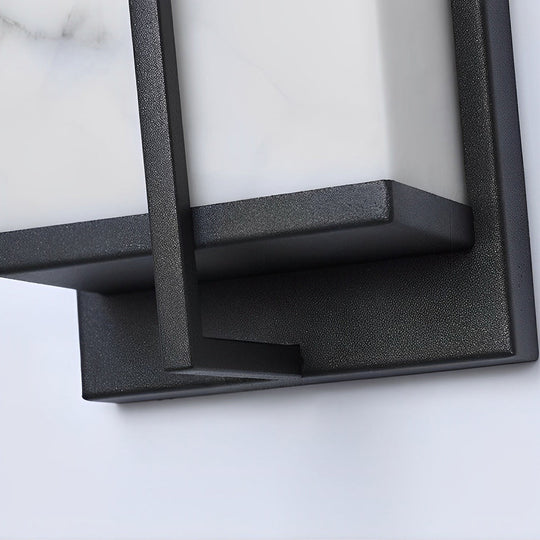 Resin Rectangular Waterproof LED Outdoor Wall Sconce