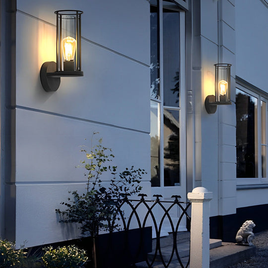 Modern Minimalist Round Outdoor Stainless Steel Light