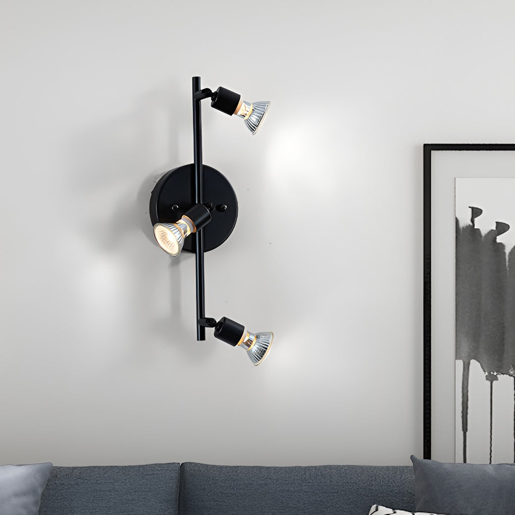 Adjustable Iron GU10 Bulb Black Nordic Ceiling Light Flush Mount