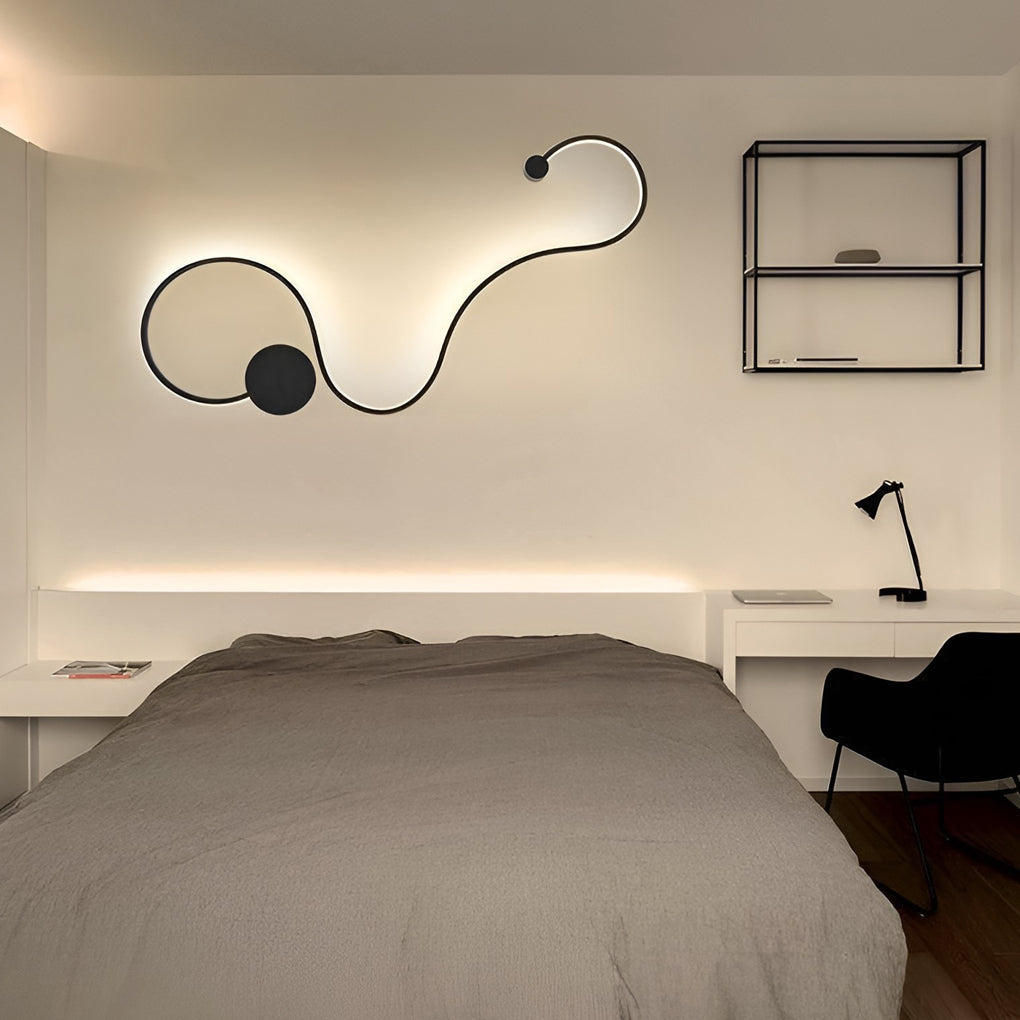 Battery Operated Round LED Hanging Metal Wall Clock