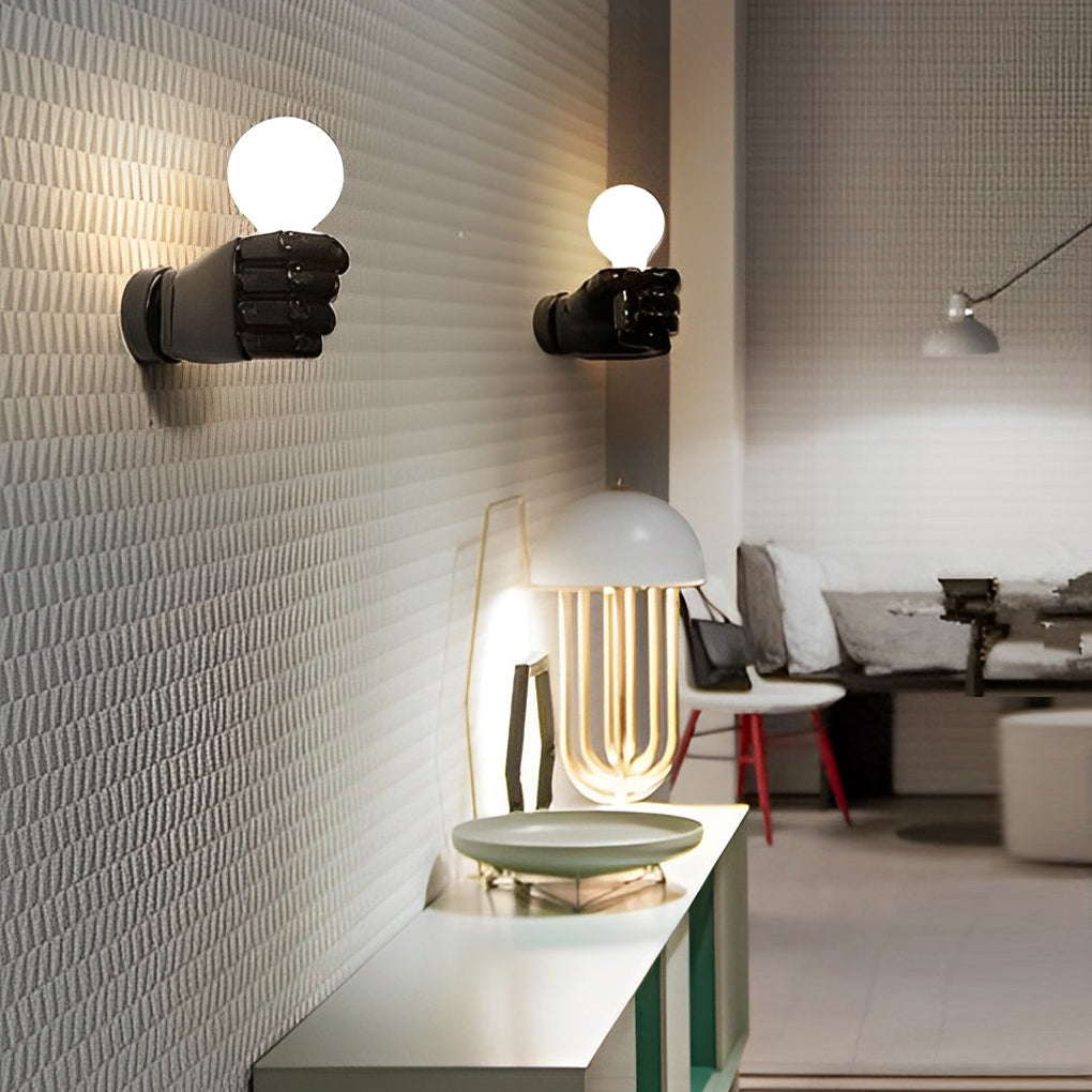 Resin Fist Retro Industrial LED Wall Lamp