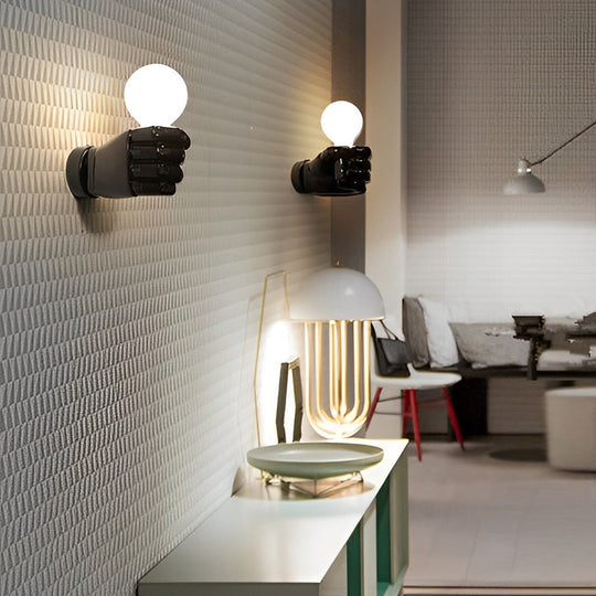 Resin Fist Retro Industrial LED Wall Lamp