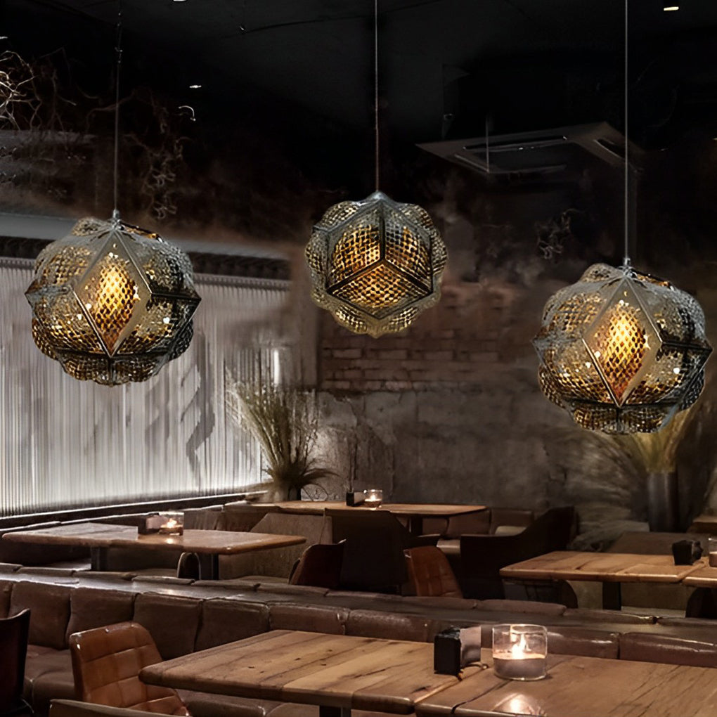Irregular Ball 3D Stainless Steel Postmodern Chandelier Pendant Light