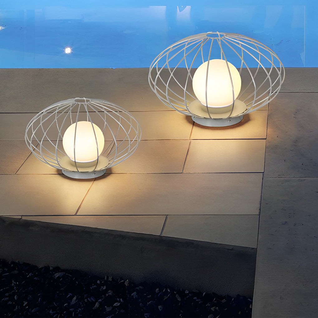 Mushroom Cage Shape LED Waterproof Modern Lawn Lamp