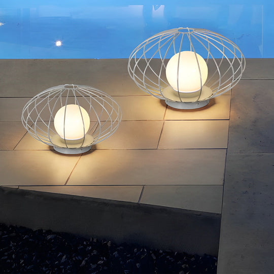 Mushroom Cage Shape LED Waterproof Modern Lawn Lamp