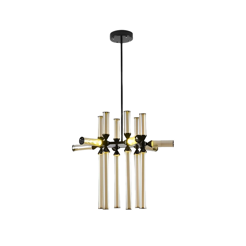 Creative Spliced Glass Tube LED Minimalist Nordic Chandelier