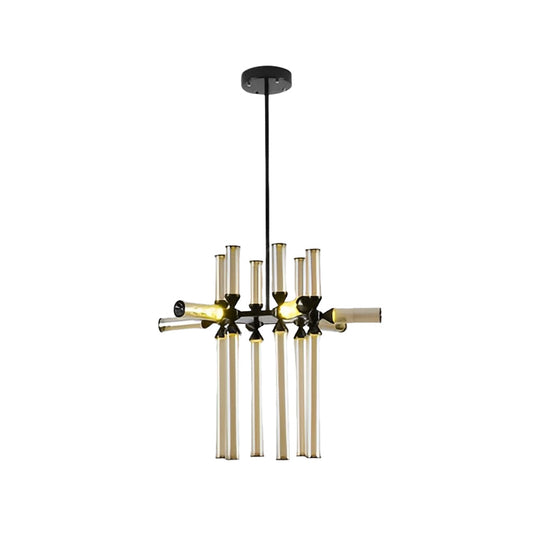 Creative Spliced Glass Tube LED Minimalist Nordic Chandelier