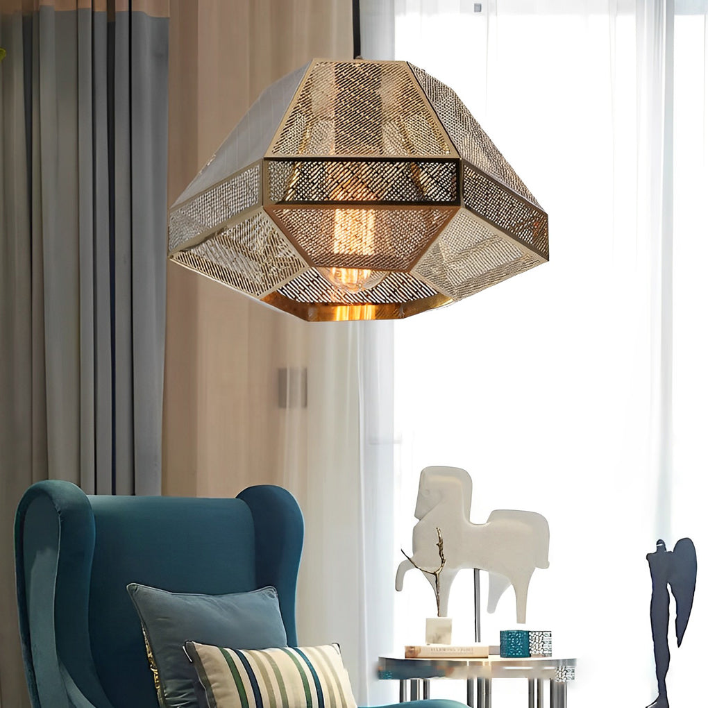Electroplated Stainless Steel Creative Geometric Nordic Pendant Light