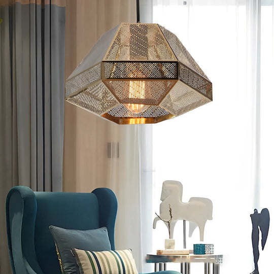 Electroplated Stainless Steel Creative Geometric Nordic Pendant Light