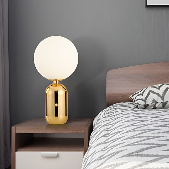 Modern Glass Globe LED Accent Table Lamp