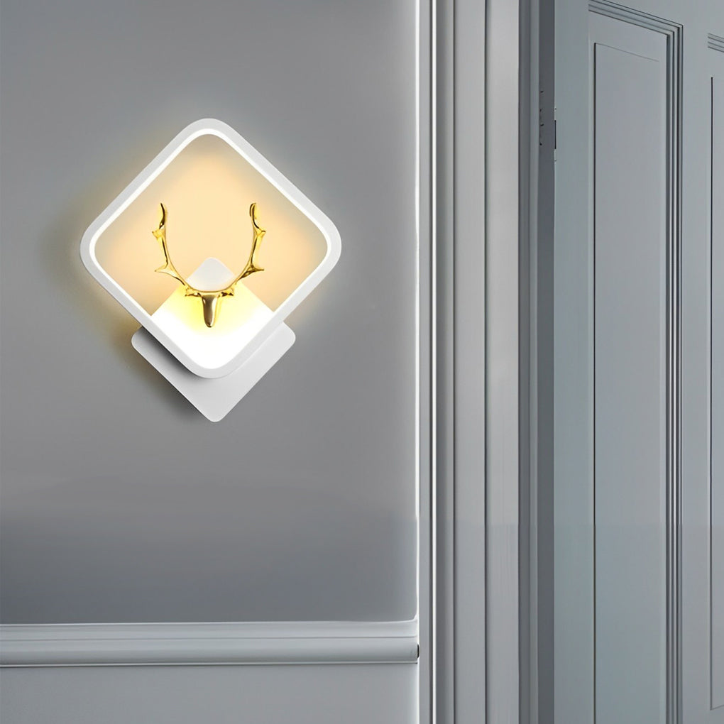 Antler Design Round and Square Modern LED Wall Lamp