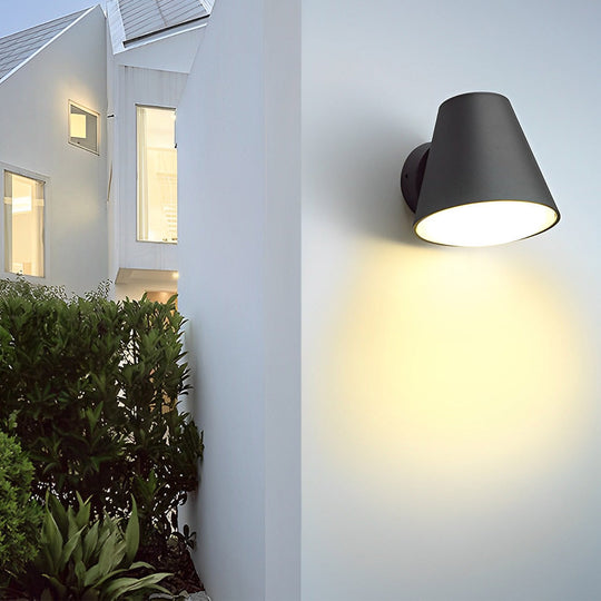 Cone Shape LED Waterproof Modern Outdoor Wall Lamp