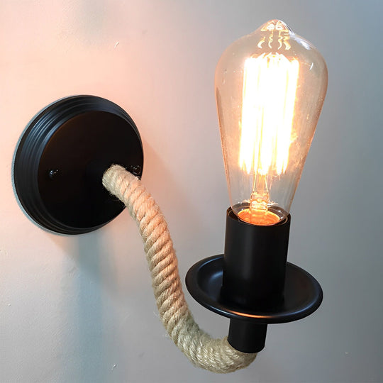 Creative Iron Rope Retro Industrial Wall Lamp