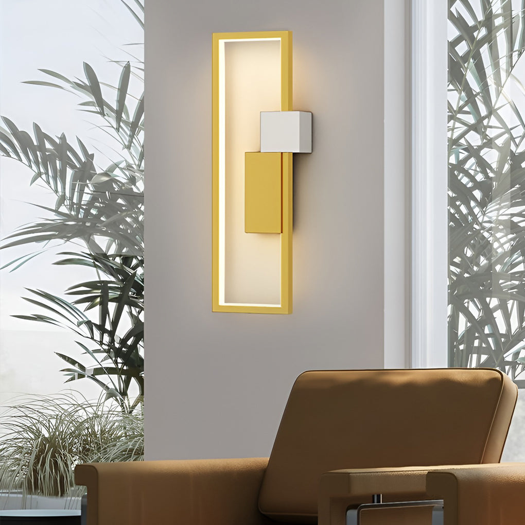 Rectangular Three-Color LED Nordic Wall Lamp
