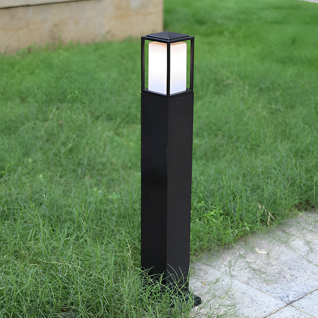 31.49 Inch High Black Aluminum Bollard Path Lights