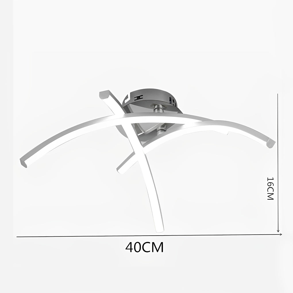 Geometric 3 Line LED Modern Ceiling Light Flush Mount Chandelier