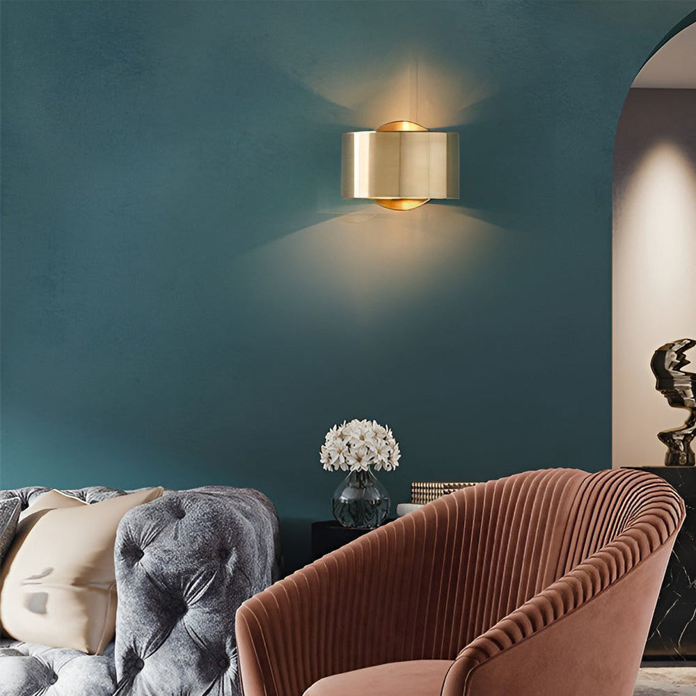 Circular Up and Down Lights Gold Nordic Wall Sconce