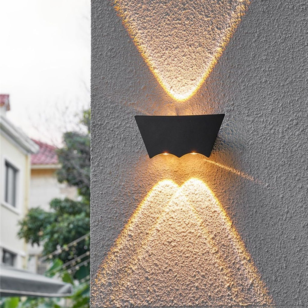 Creative Up and Down Black LED Outdoor Wall Washer Light