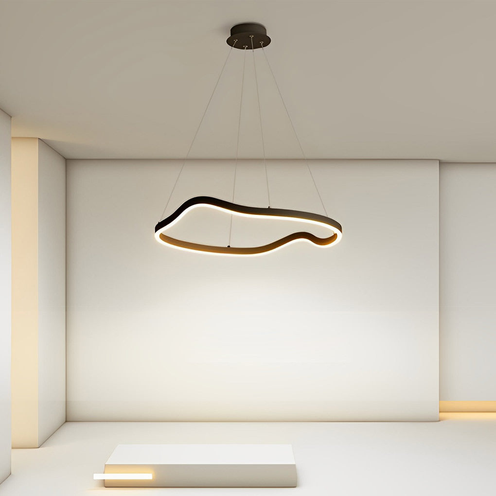 Irregular Ring LED Three Step Dimming Minimalist Chandelier Pendant Light