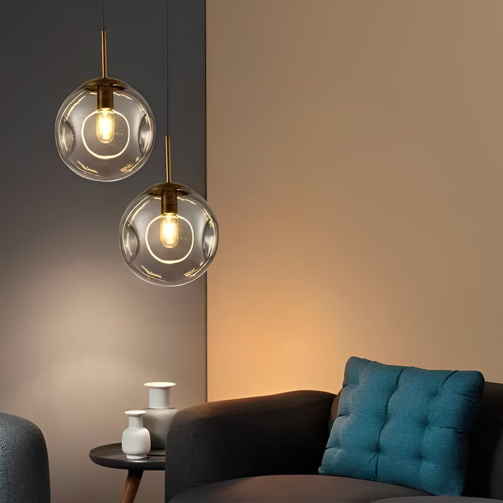 Creative Glass Globe Metal Nordic Small Chandelier Pendant Light