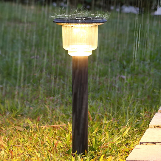 Modern Matte Black Solar LED Outdoor Pathway Light