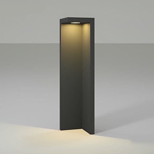 Half-Cut Rectangular Fixture Modern Outdoor Path Light in Gray LED 4.5W IP54 Waterproof