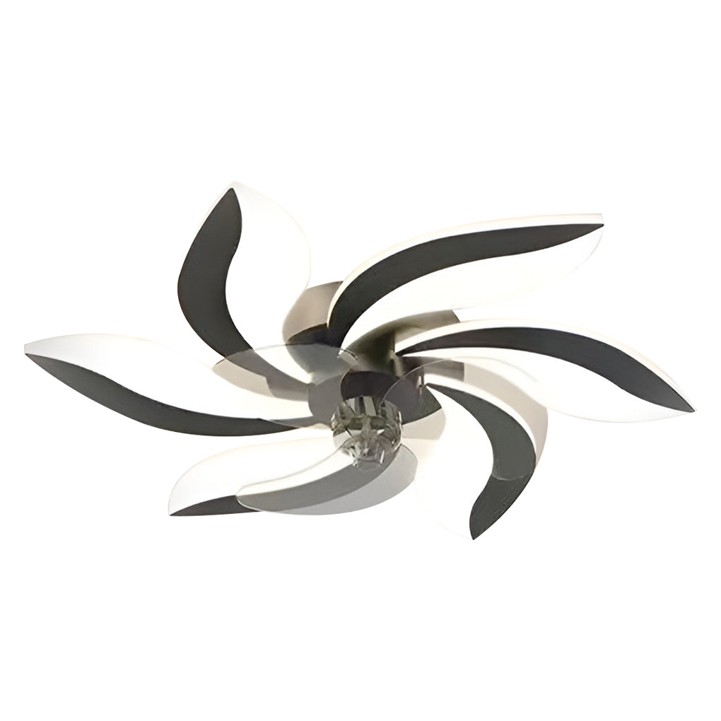 Creative Flower Shaped Three-Step Dimming LED Nordic Ceiling Fan Light