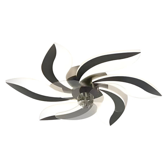 Creative Flower Shaped Three-Step Dimming LED Nordic Ceiling Fan Light