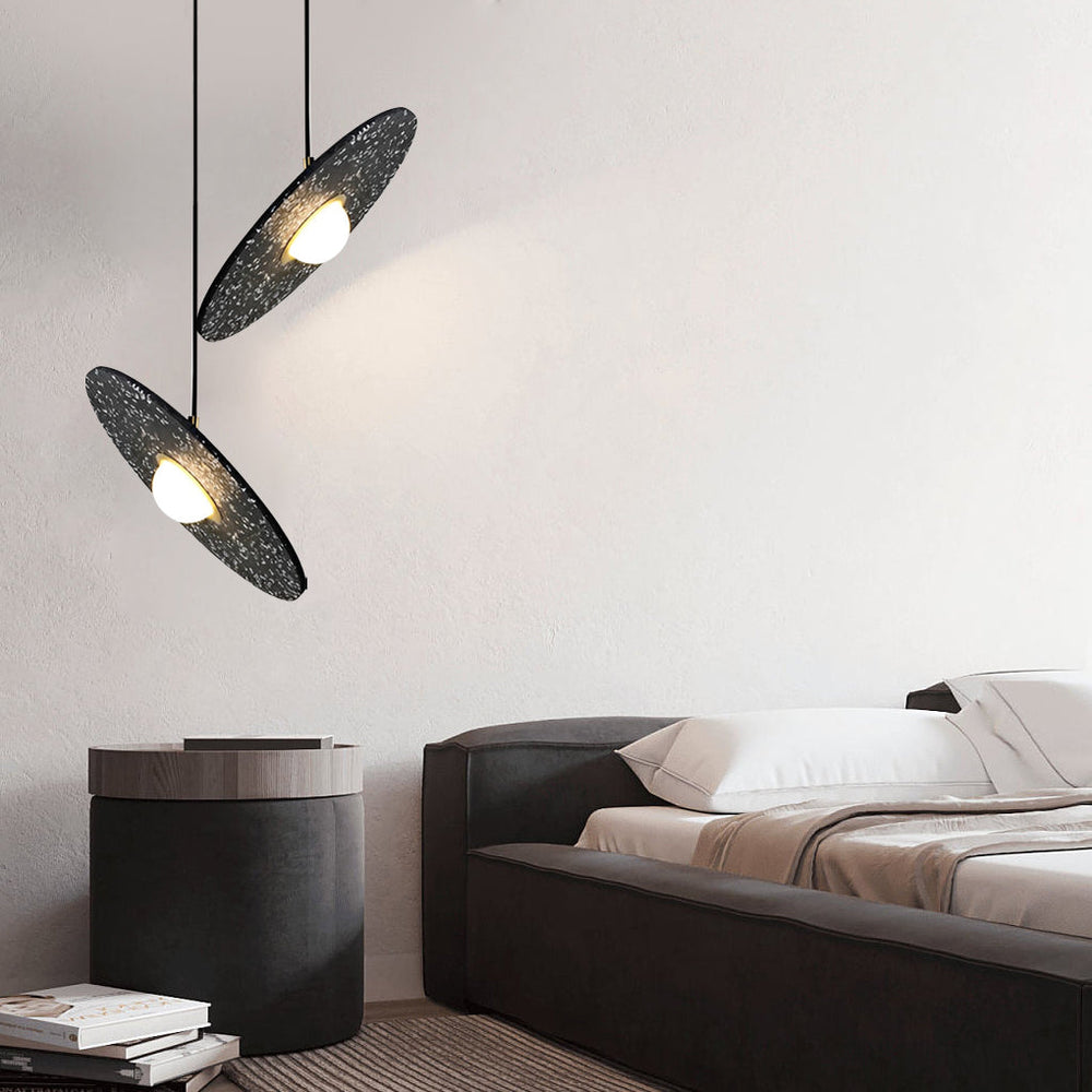 Round Terrazzo Planets Glass Creative LED Nordic Pendant Light